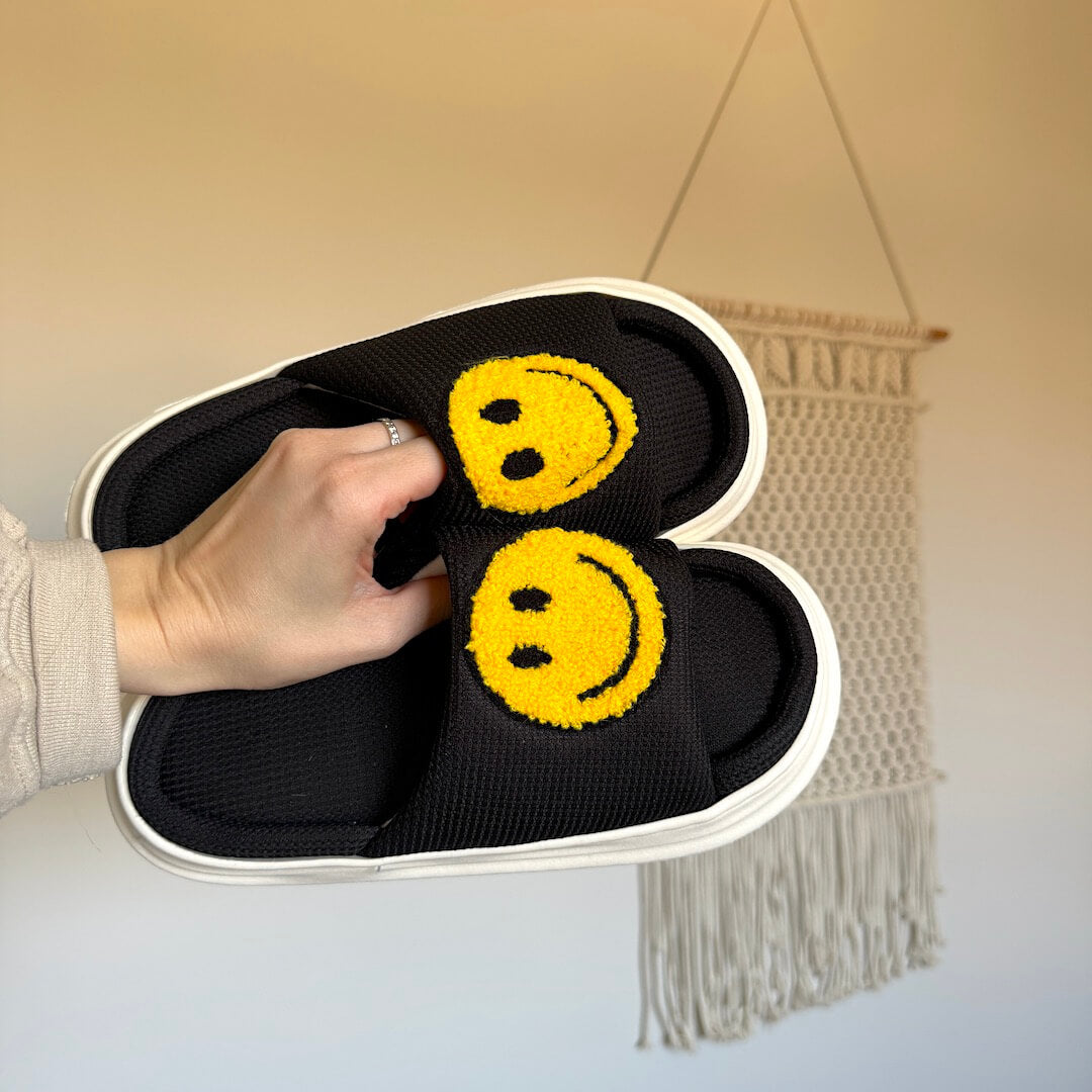 Happy Face Platform Slippers