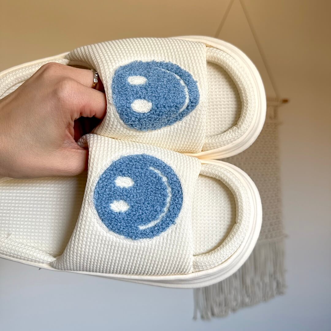 Happy Face Platform Slippers