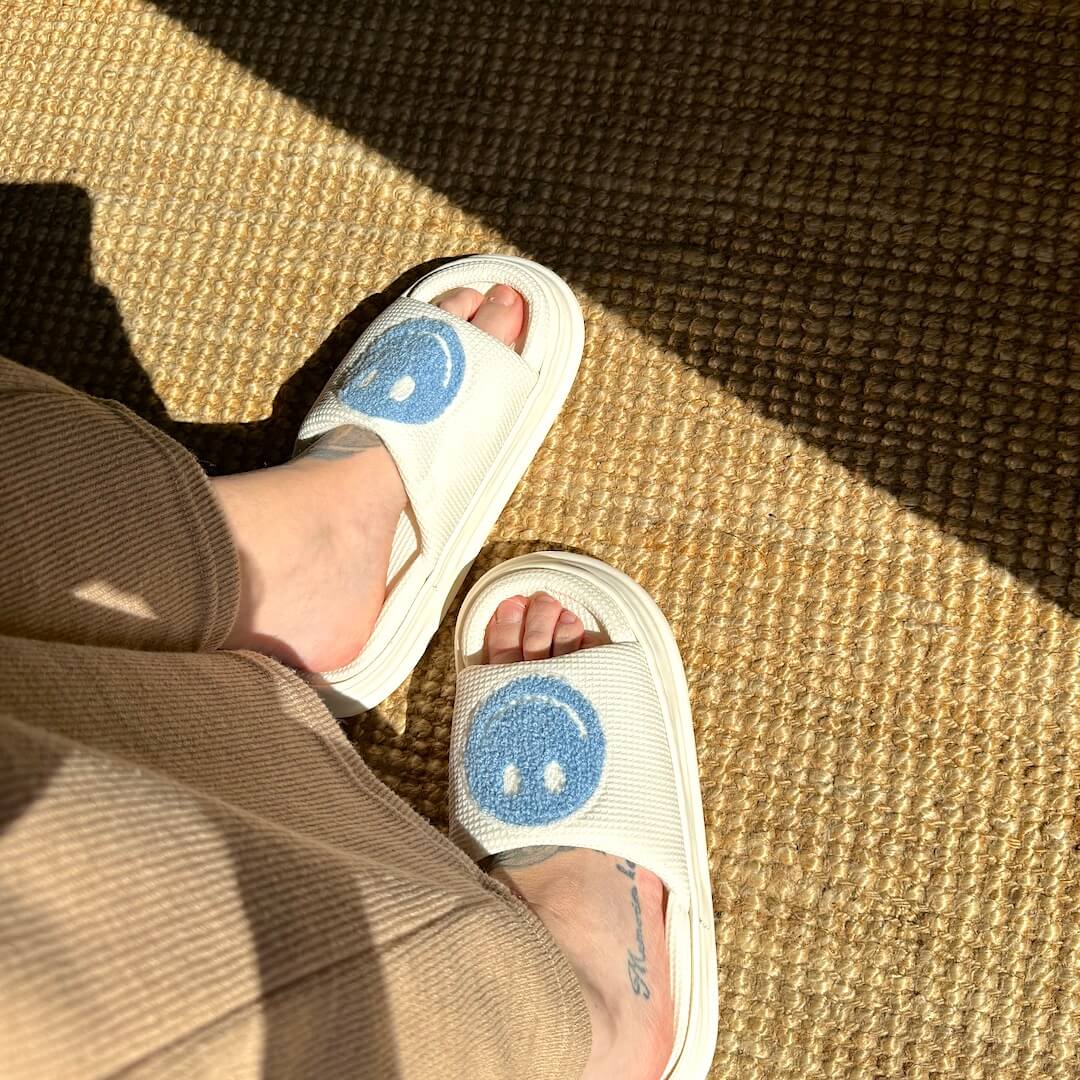 Happy Face Platform Slippers