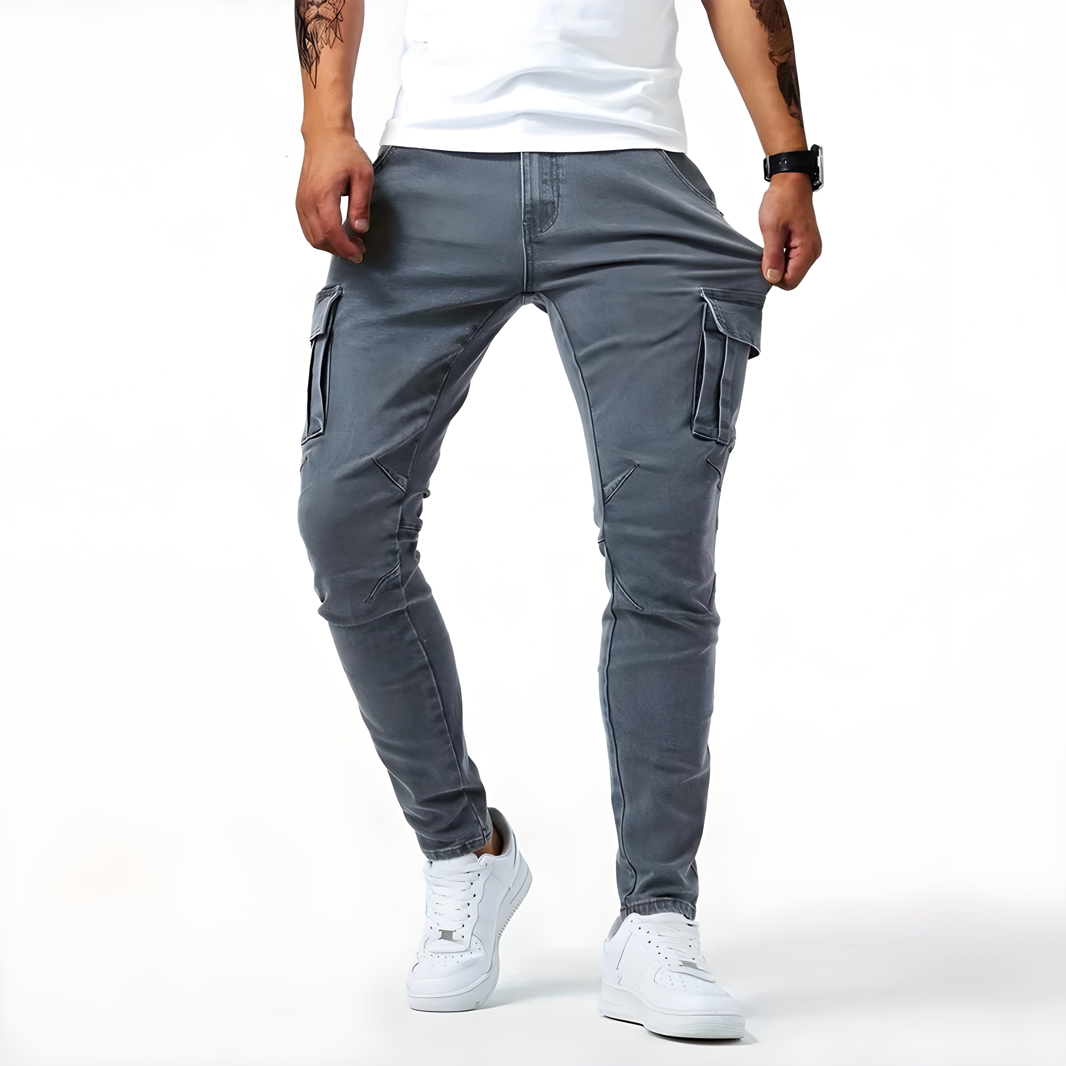 Samuele™ | Pantaloni cargo in denim elasticizzato