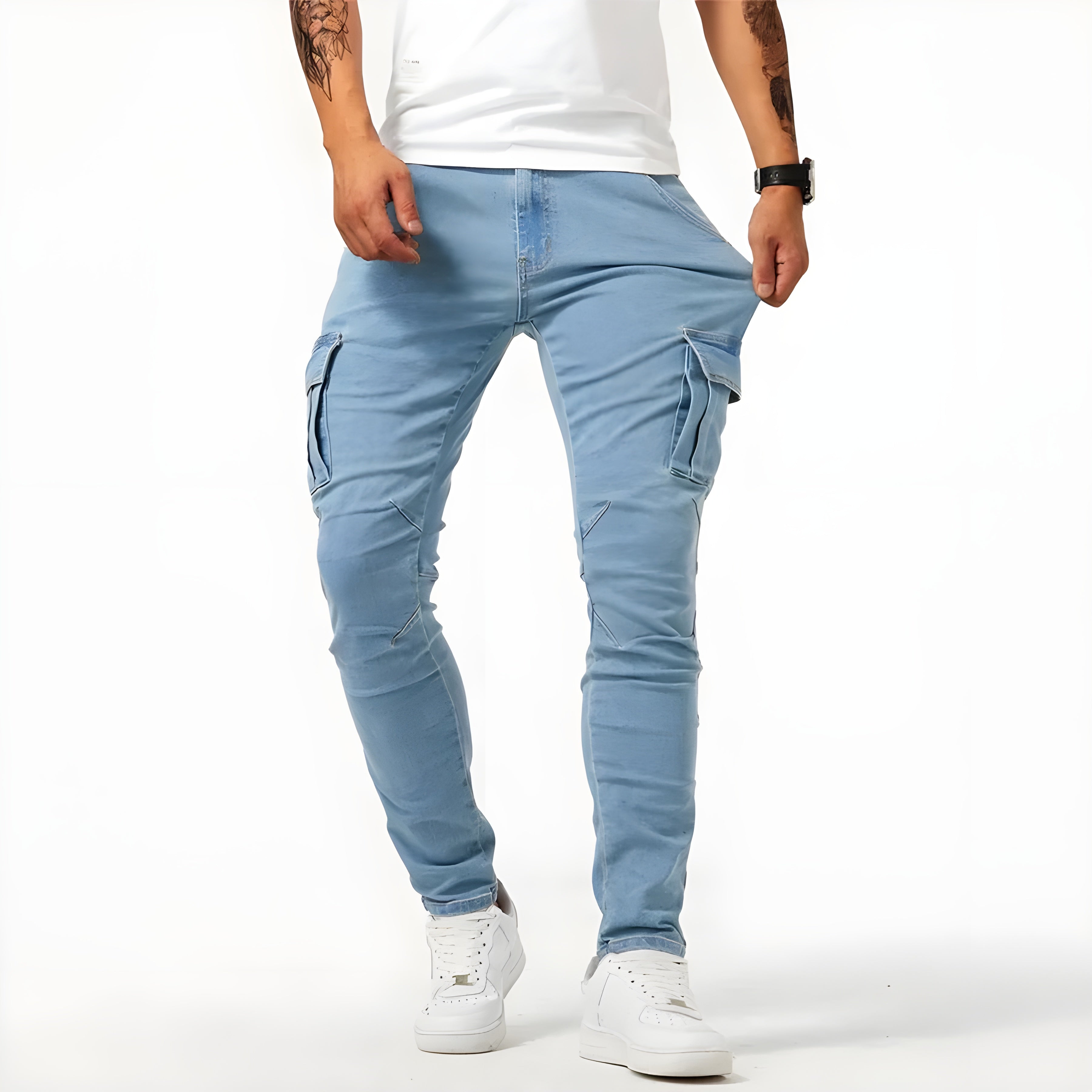 Samuel™ | Stretch Denim Cargo Byxor