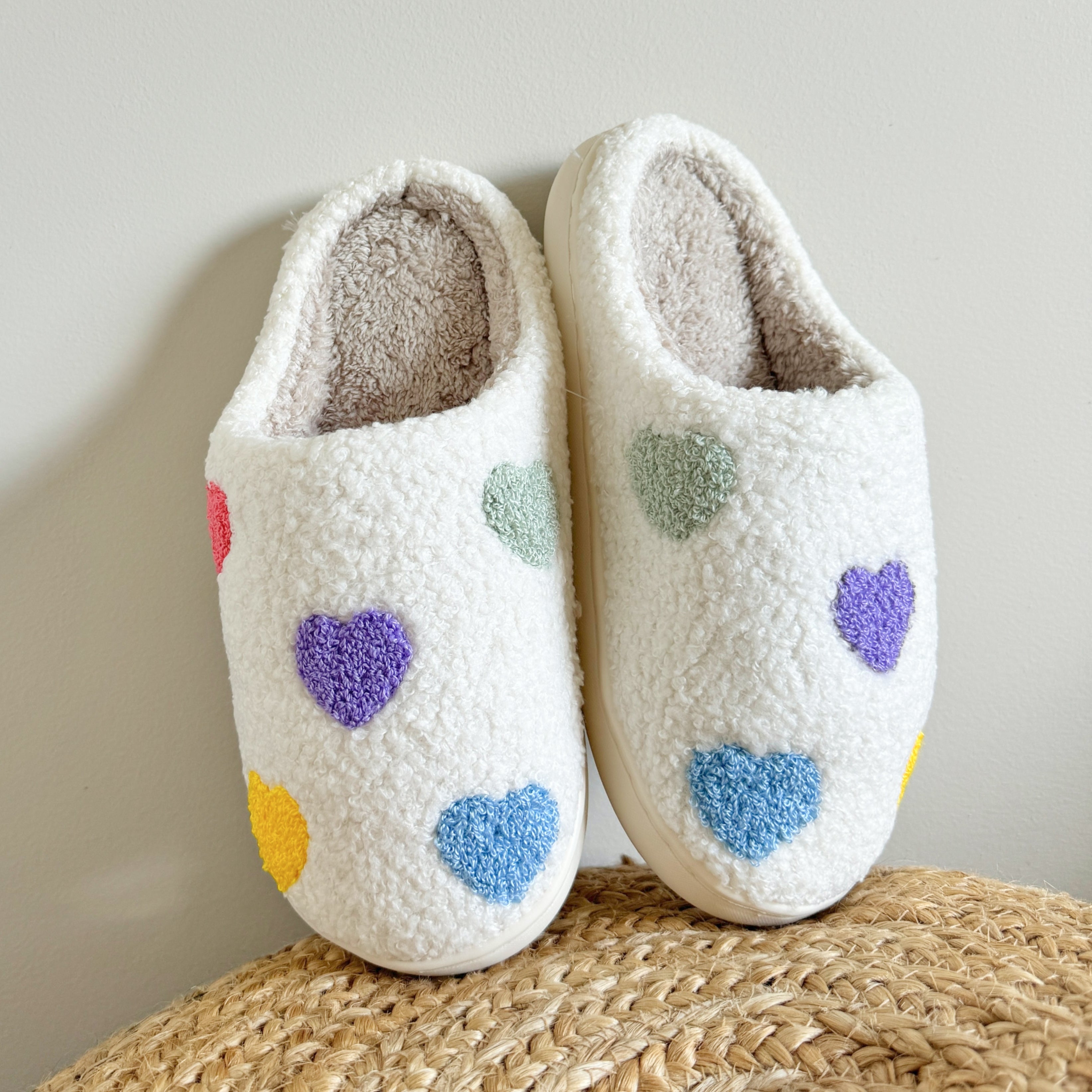 Zia Colorful Heart Slippers