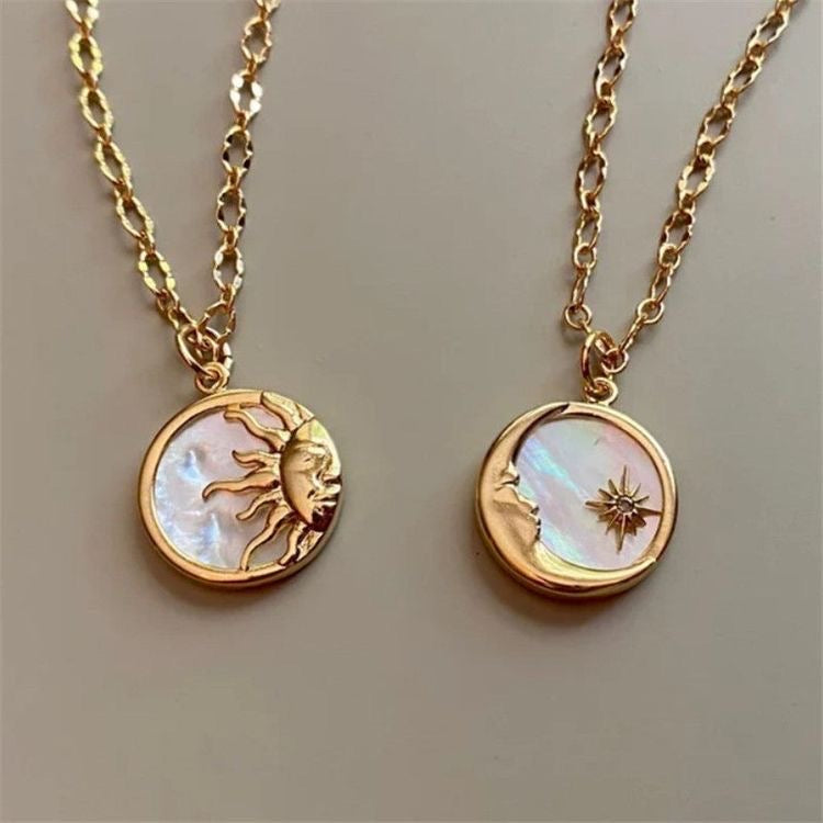 Retro Zon & Maan Ketting