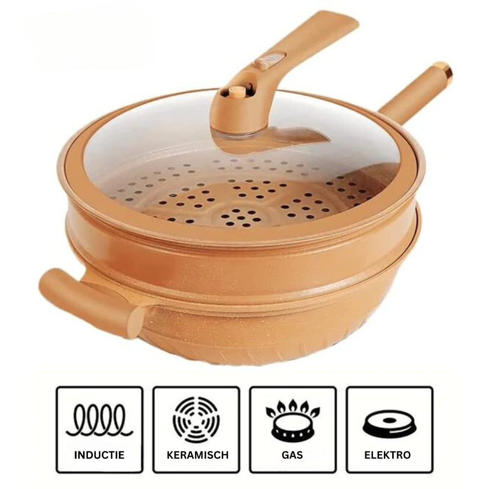 Eco Cuisine - Wok Premium para todas as fontes de calor