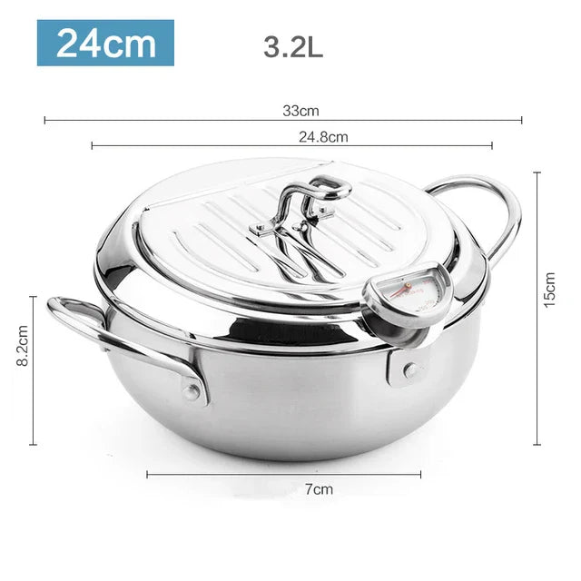 Master frituurpan met thermometer