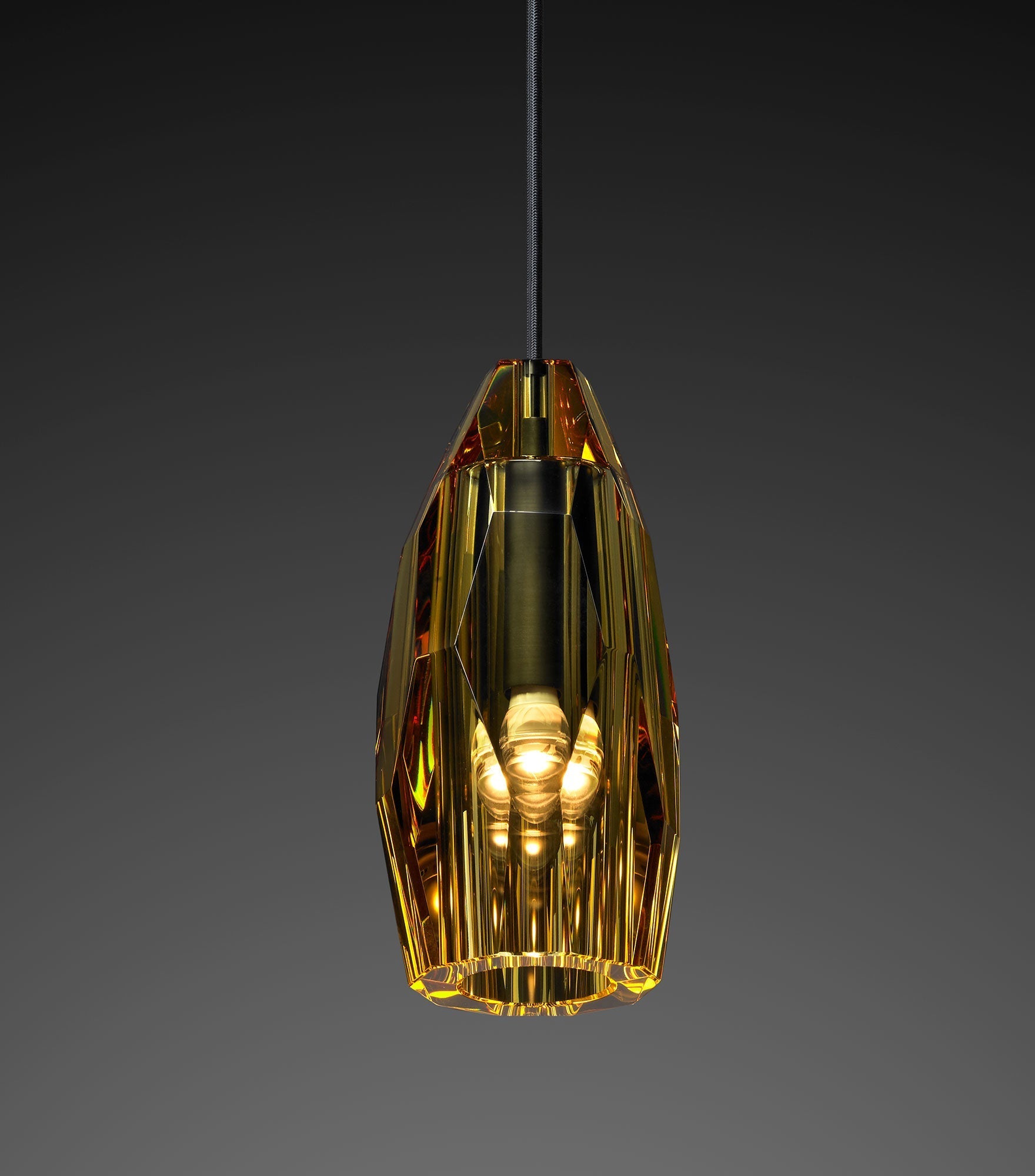 Single Benine - Postmodern Full Copper + K9 Crystal LED Pendant Lights