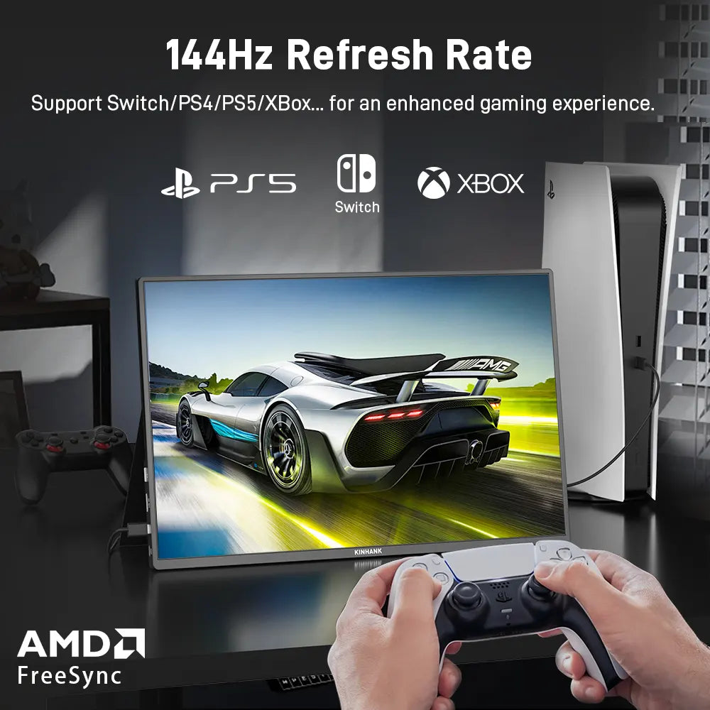 KINHANK K16 G-Pro 16" Portable Monitor | 2.5K QHD, 144Hz, Android 12.0, USB-C/HDMI for Gaming & Productivity