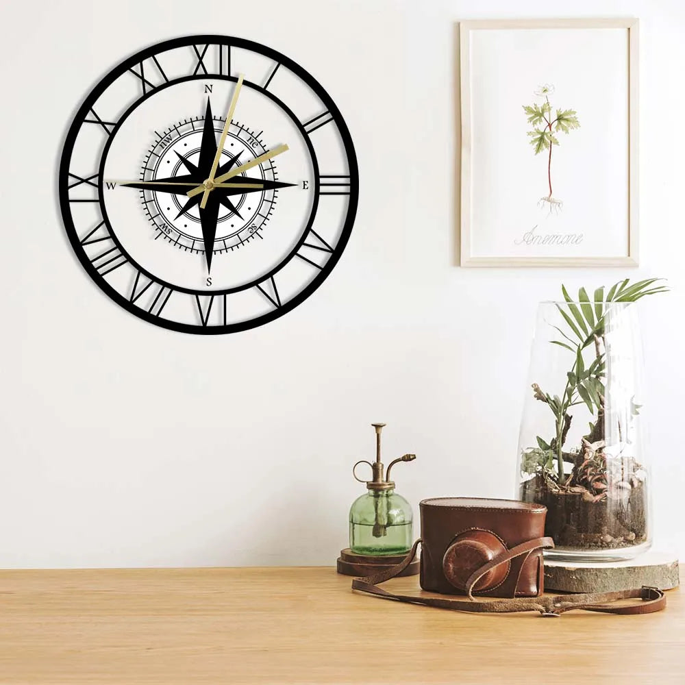 DirectionalChart - Horloge murale avec boussole nautique