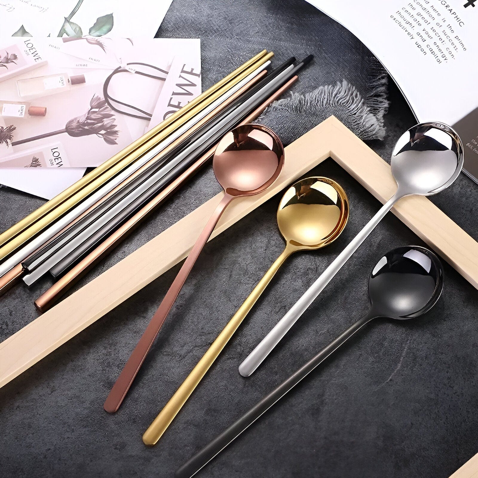 Chopsticks Spoon Cutlery Set