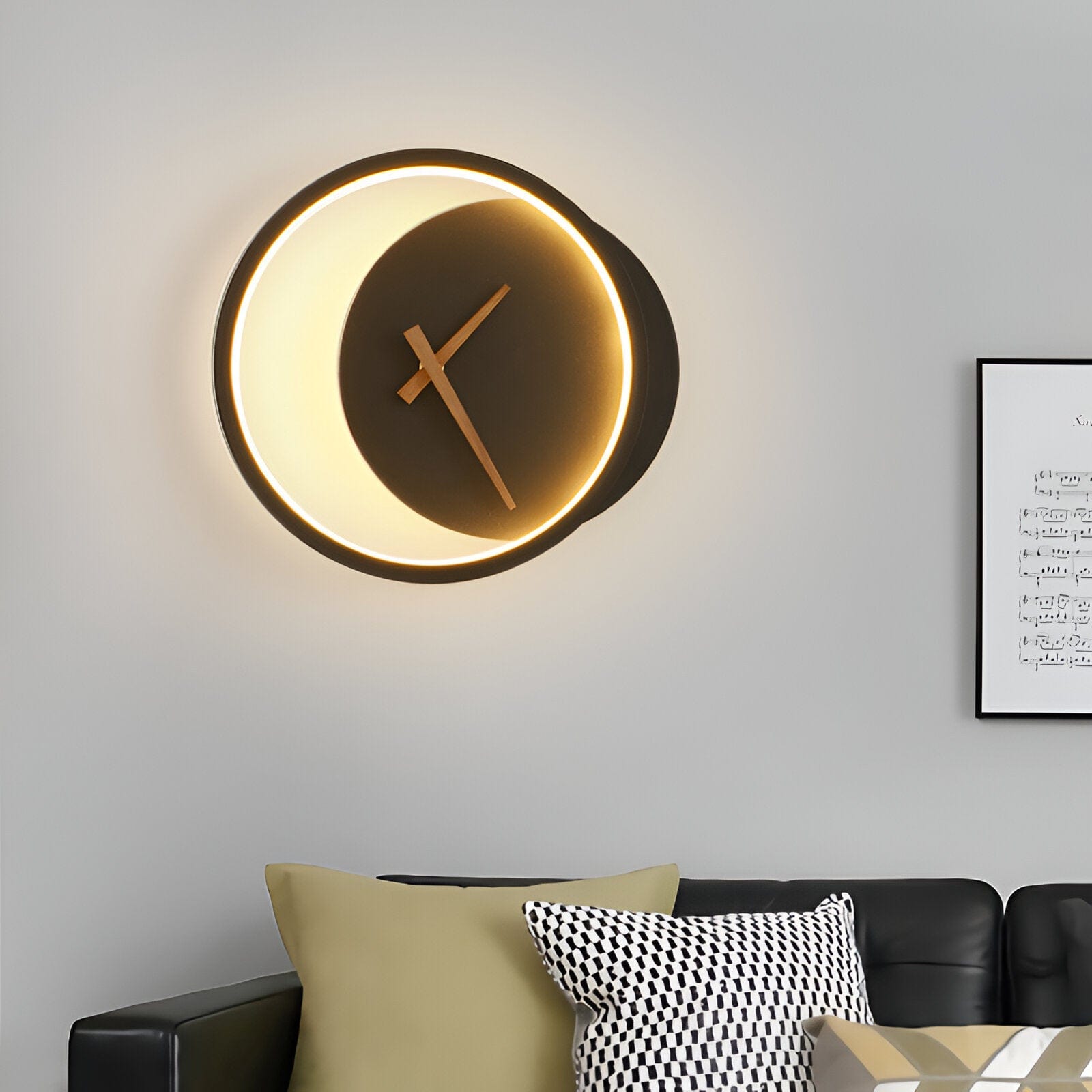 LED Clock Wall Sconces