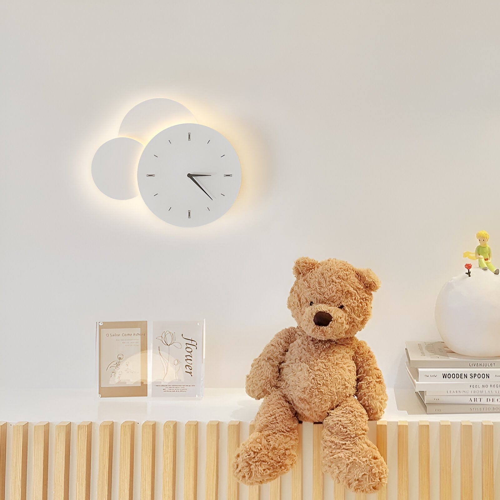 LED Clock Wall Sconces