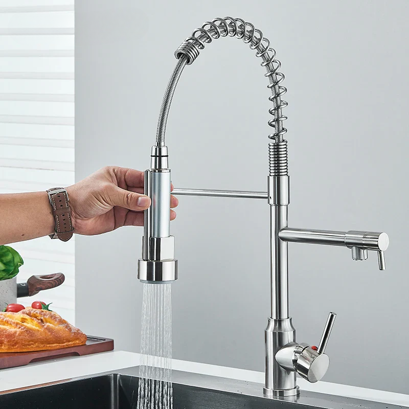 NickelFlex – Kitchen mixer tap with 360° swivel function faucet