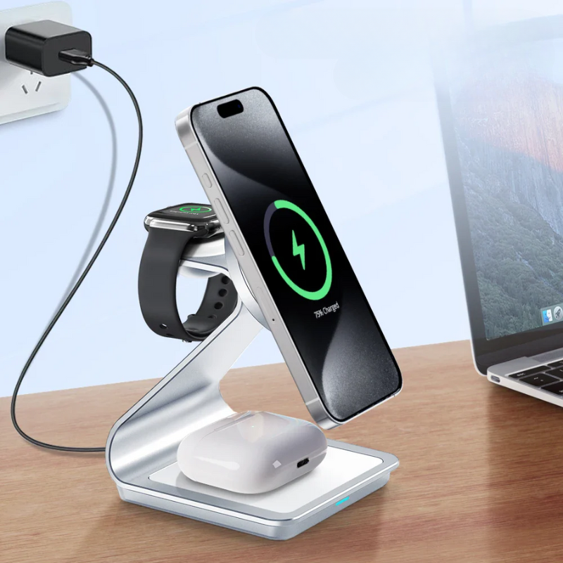 Magnetique - Vezeték nélküli töltő 3 az 1-ben 30W iPhone-hoz, Apple Watch-hoz és AirPods-hoz