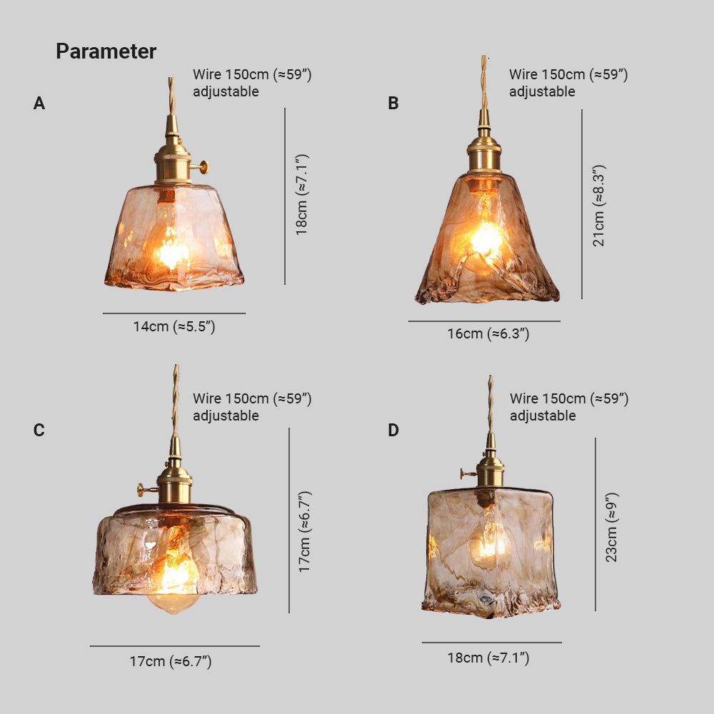 Lămpile suspendate Retro LED Levy - Metal aurit și sticlă pentru dormitor, living, dining