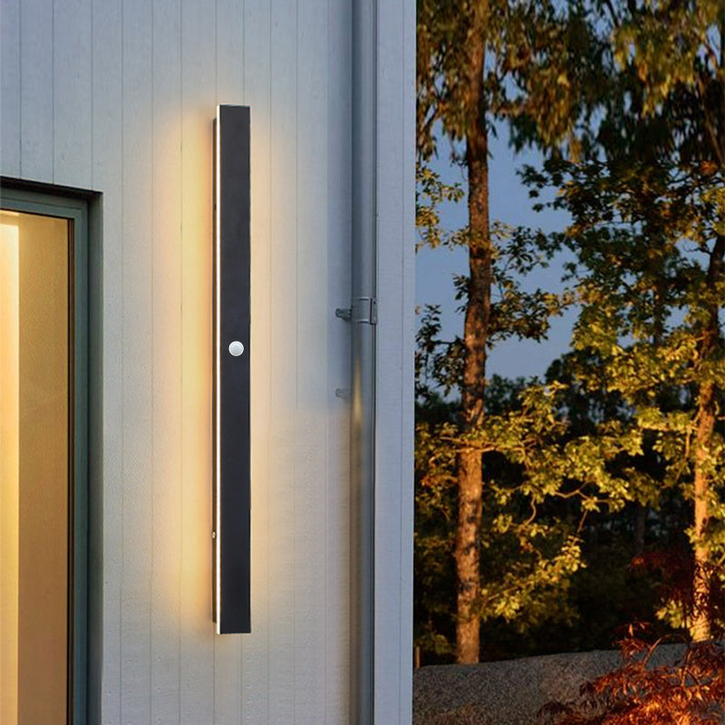 Edge Modern Design LED-seinävalaisimet, musta metalli puutarhaan ja käytävälle