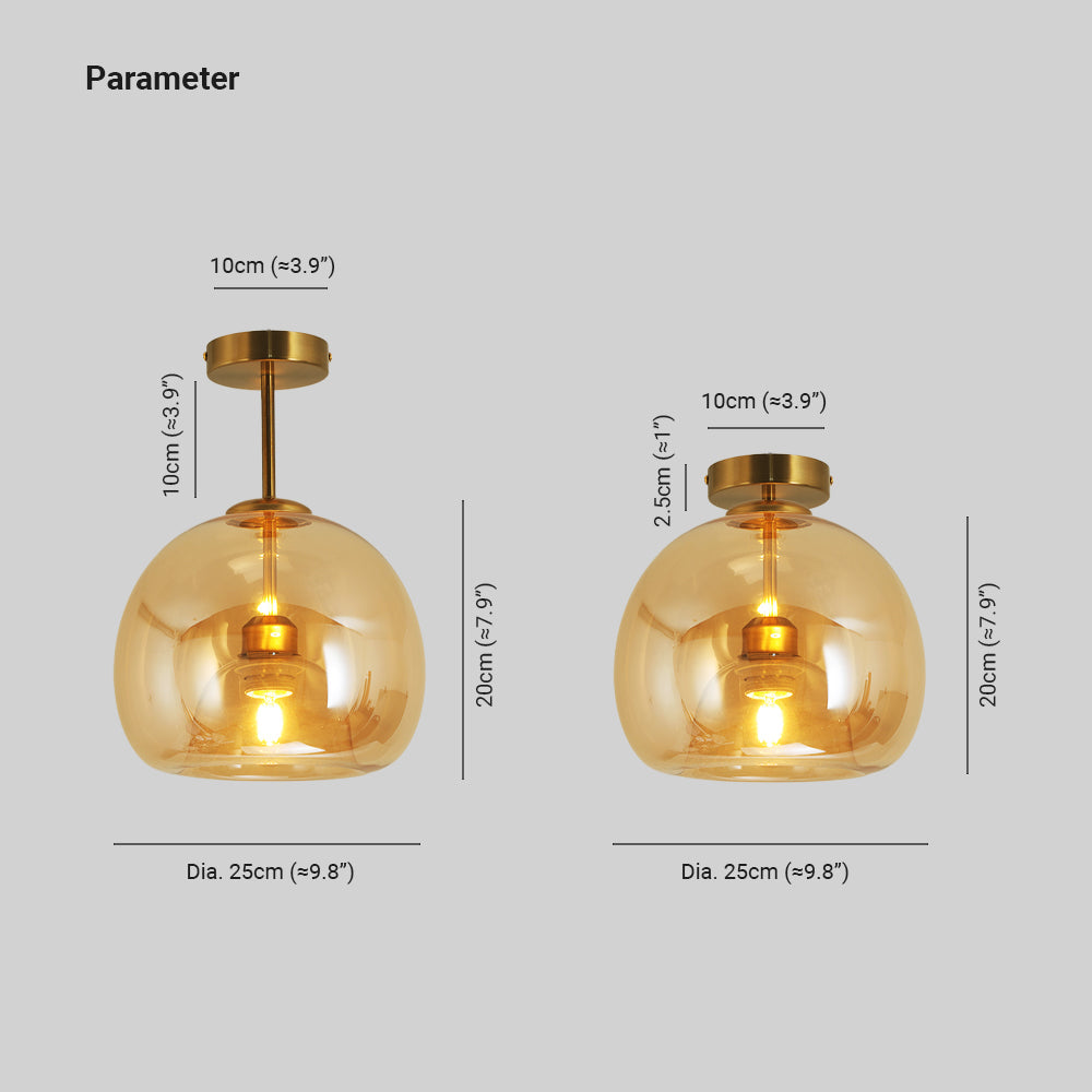 Goldenova - Chique ronde plafondlamp in zwart en goud