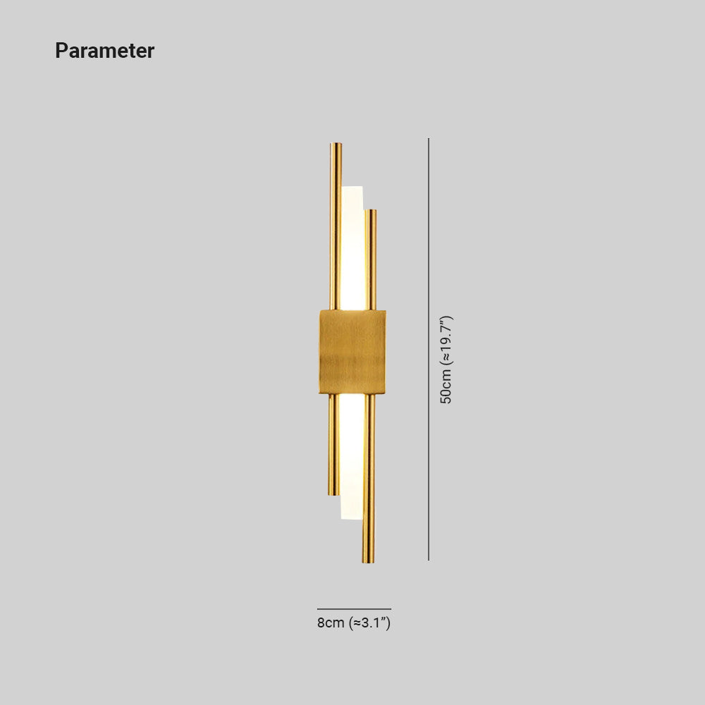 LuminArt - Lâmpada de Parede LED Preta/Dourada Estilosa para Quarto