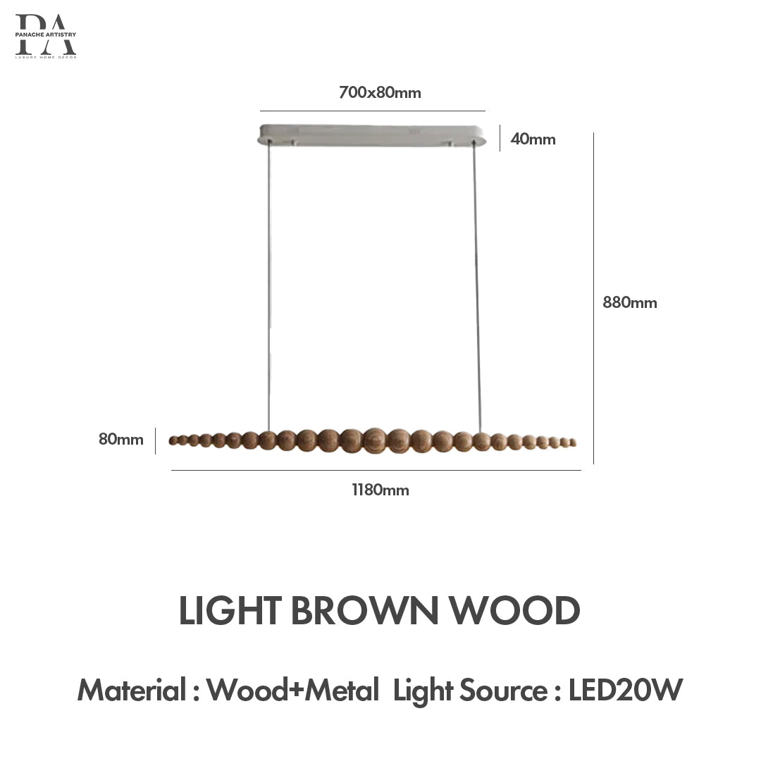 Luz Pendente Linear Ligna