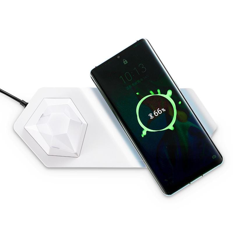 Lampa Apex cu Încărcător Wireless – Lampa de Noptieră Elegantă și Stilată cu Lumină de Noapte Reglabilă și Design Portabil