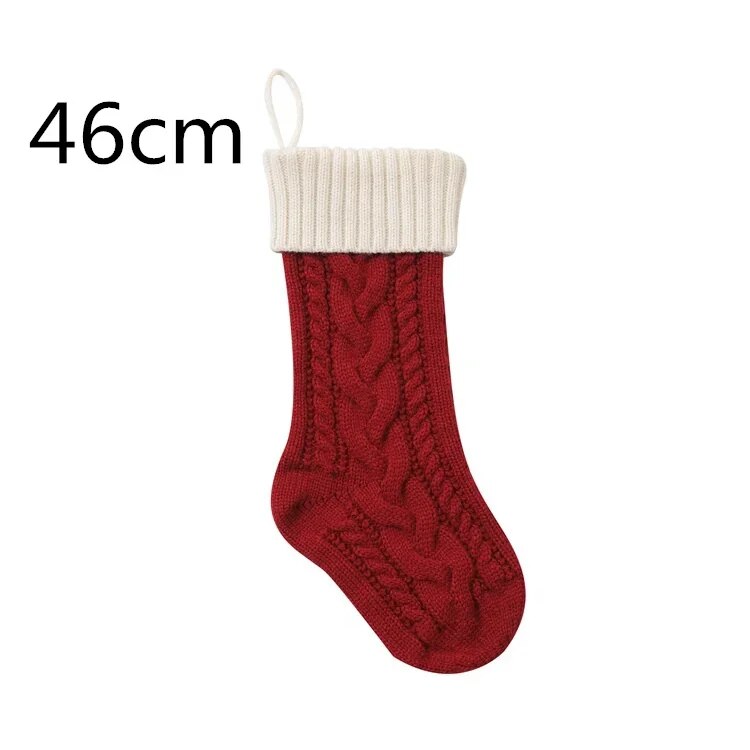 Large Cable Knitted Christmas Stocking - 13 Colours