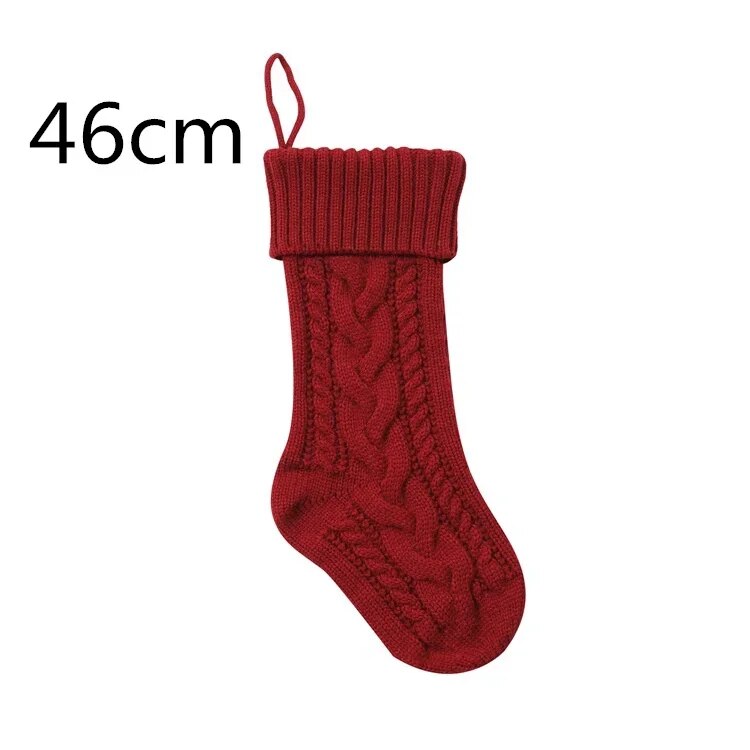 Large Cable Knitted Christmas Stocking - 13 Colours