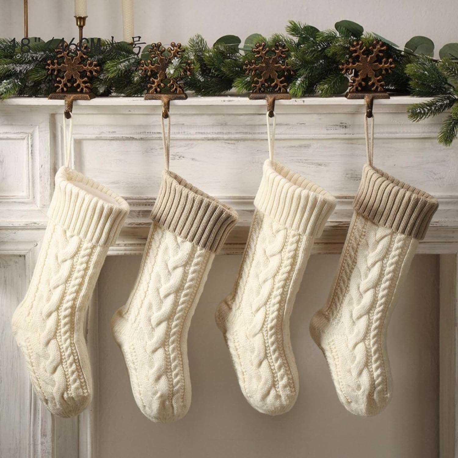 Large Cable Knitted Christmas Stocking - 13 Colours