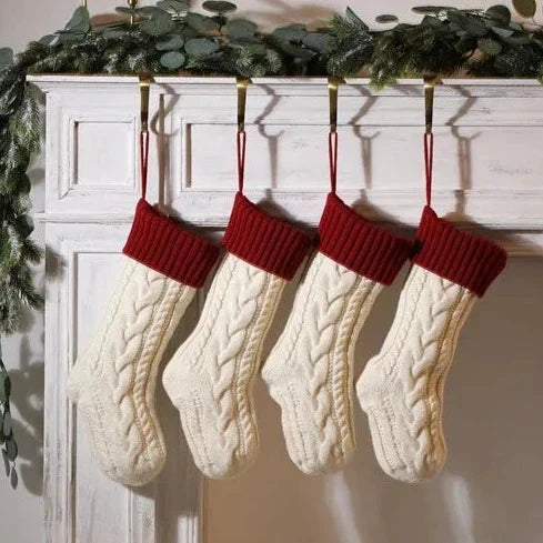 Large Cable Knitted Christmas Stocking - 13 Colours