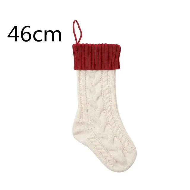 Large Cable Knitted Christmas Stocking - 13 Colours