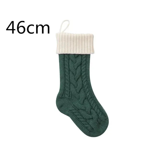 Large Cable Knitted Christmas Stocking - 13 Colours