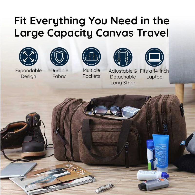 Large Capacity Canvas Travel Bag