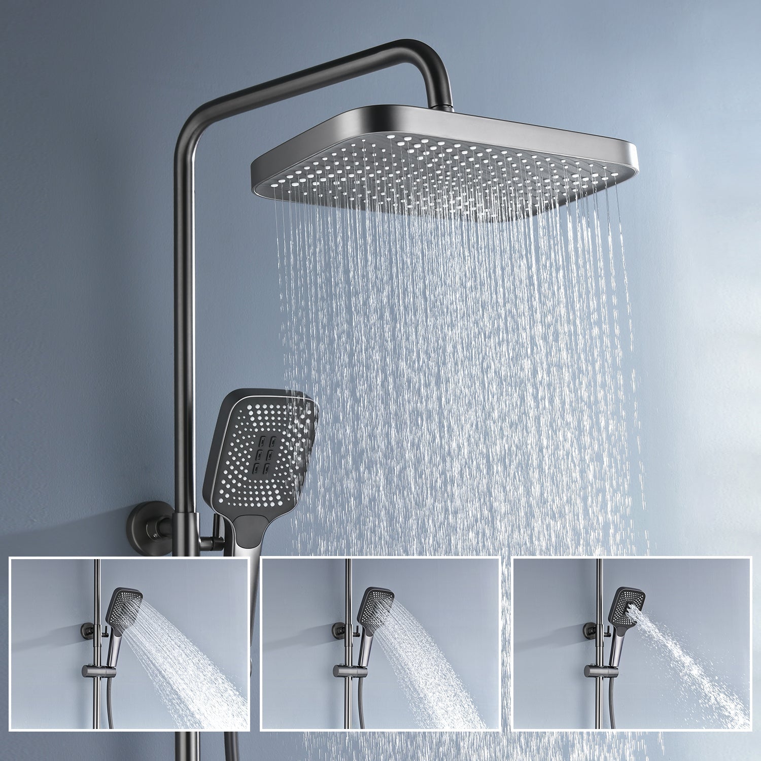 Smart Bathroom Shower Systems with Temperature Digital Display