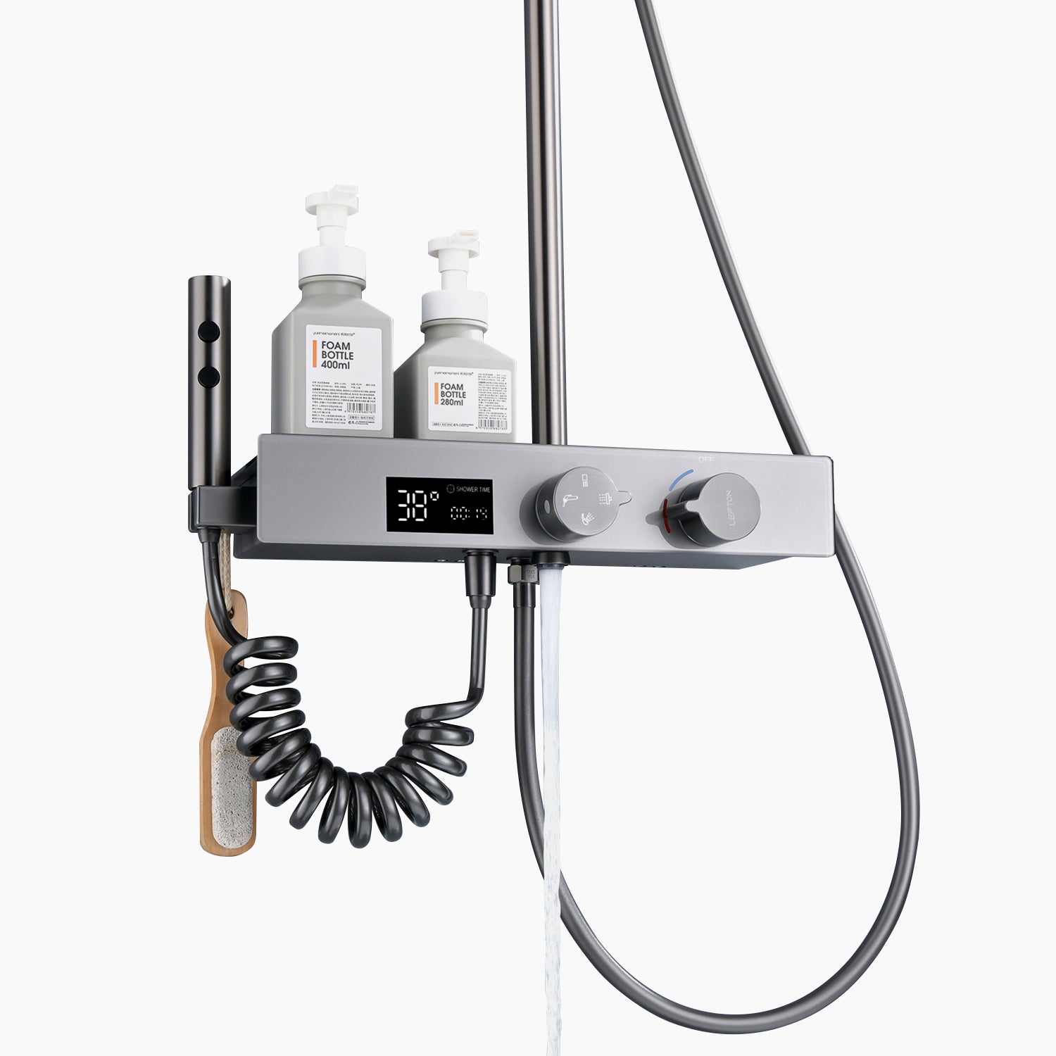 Advanced Thermostatic Shower System with 4 Mode Water Outlet Options