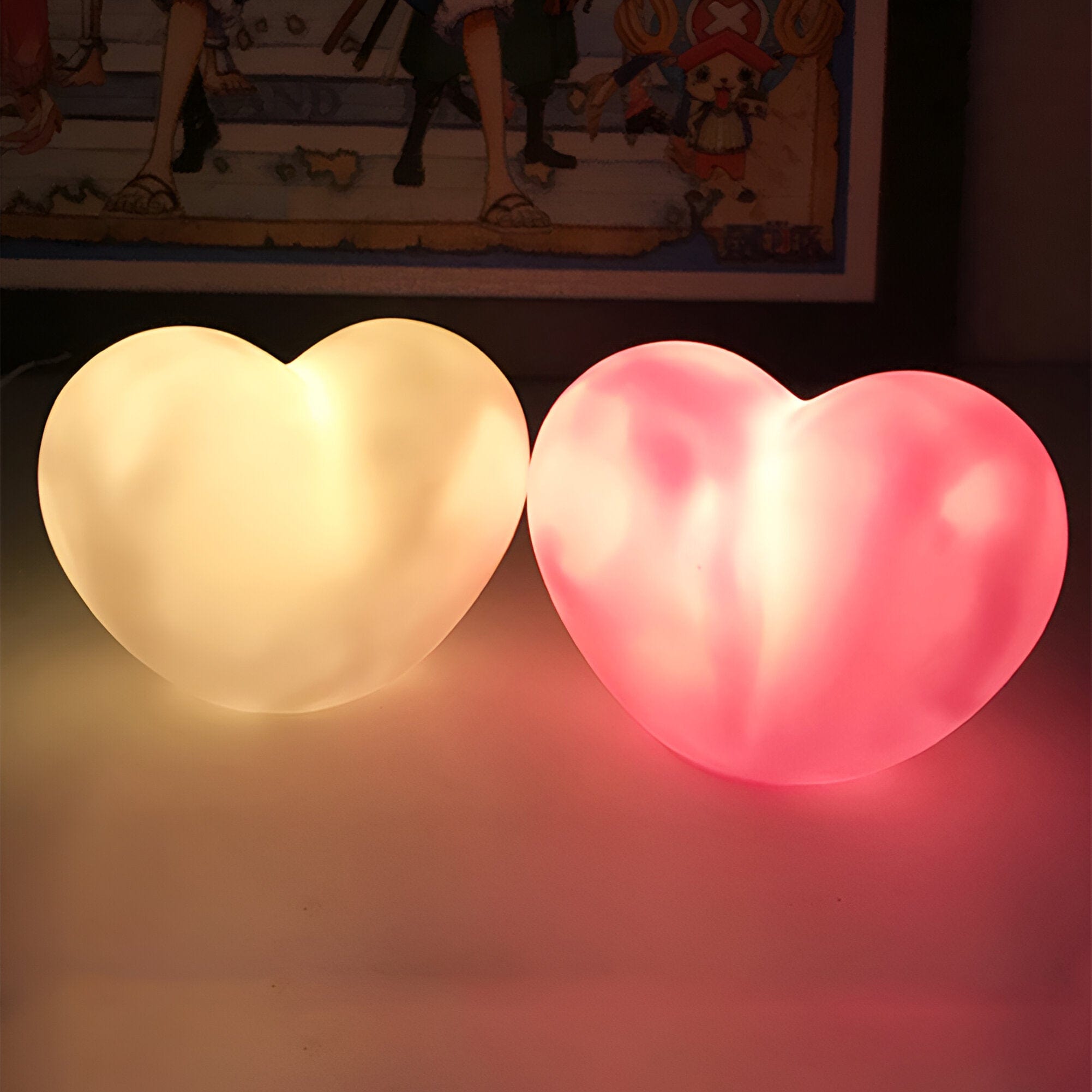 Lâmpada 3D LED Coração Amor Criativo