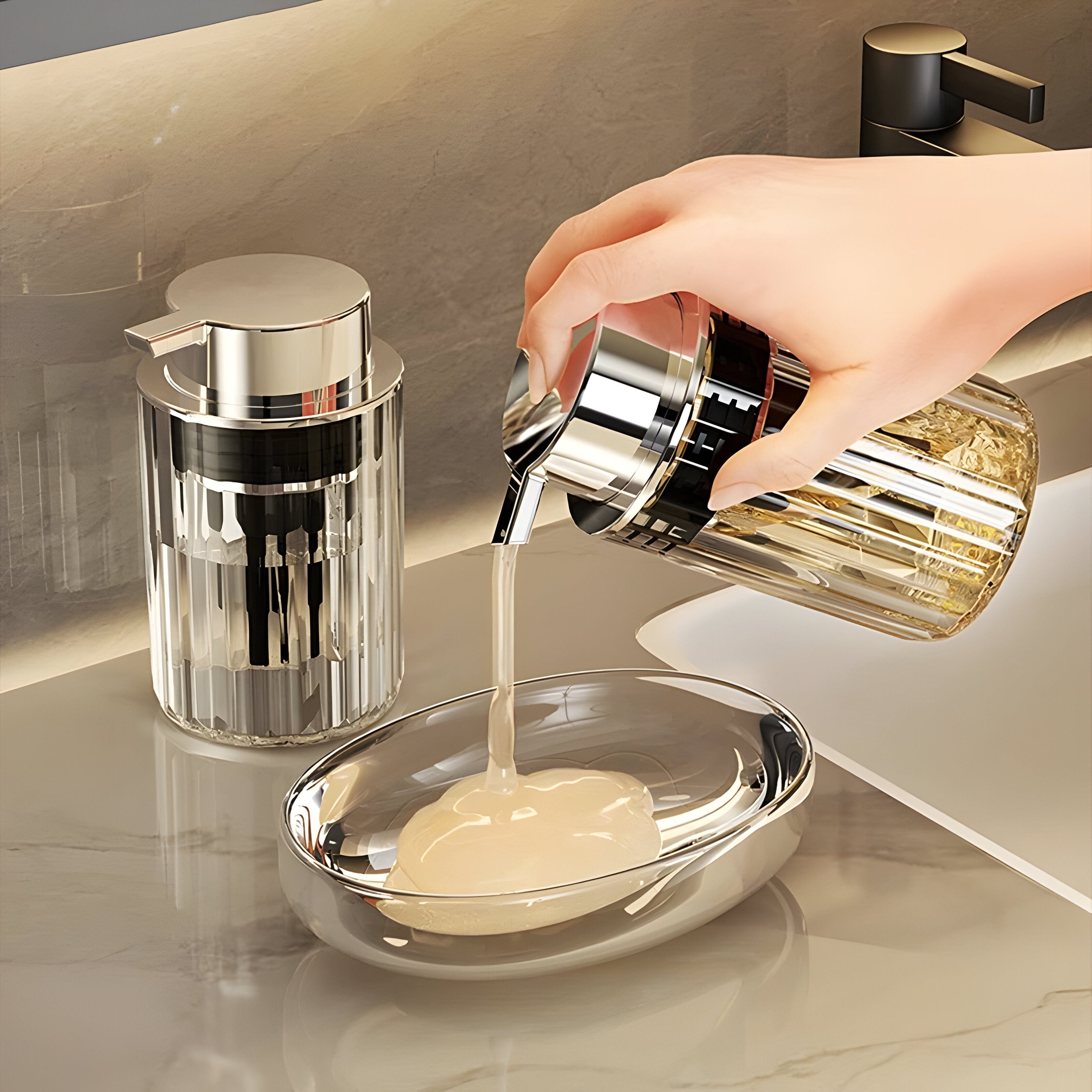 Fashion Stripes Soap Dispense