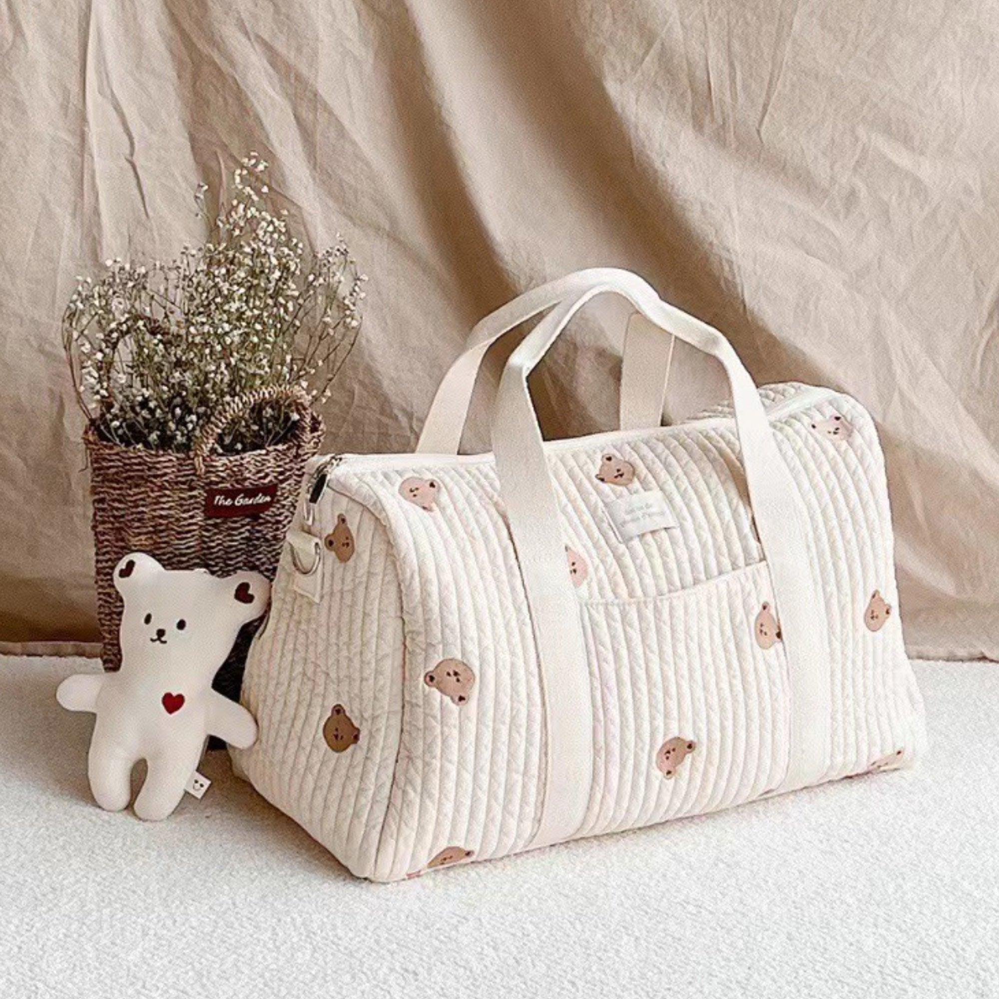 Large Quilted Baby Bag,  Maternity Hospital Bag - 4 Styles