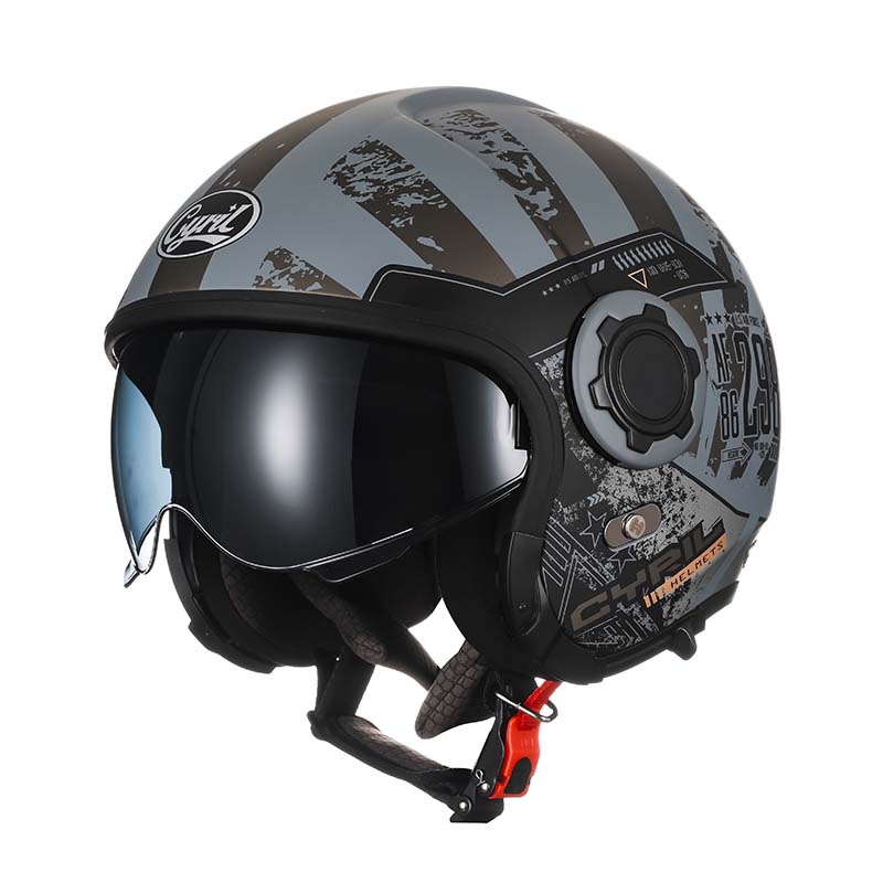 Double Lens Vintage Modular Helmet | DOT ECE APPROVED