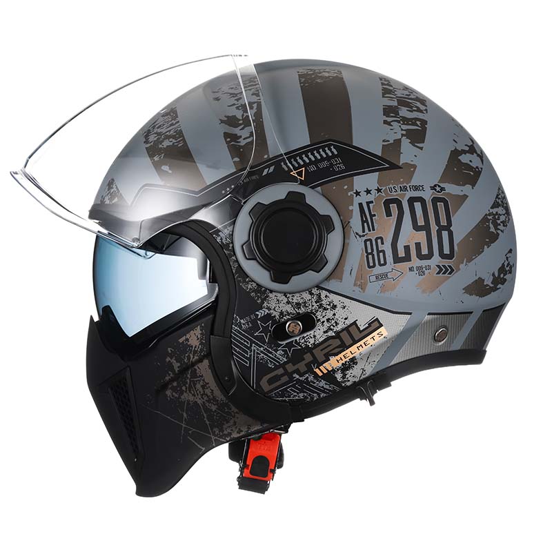 Double Lens Vintage Modular Helmet | DOT ECE APPROVED