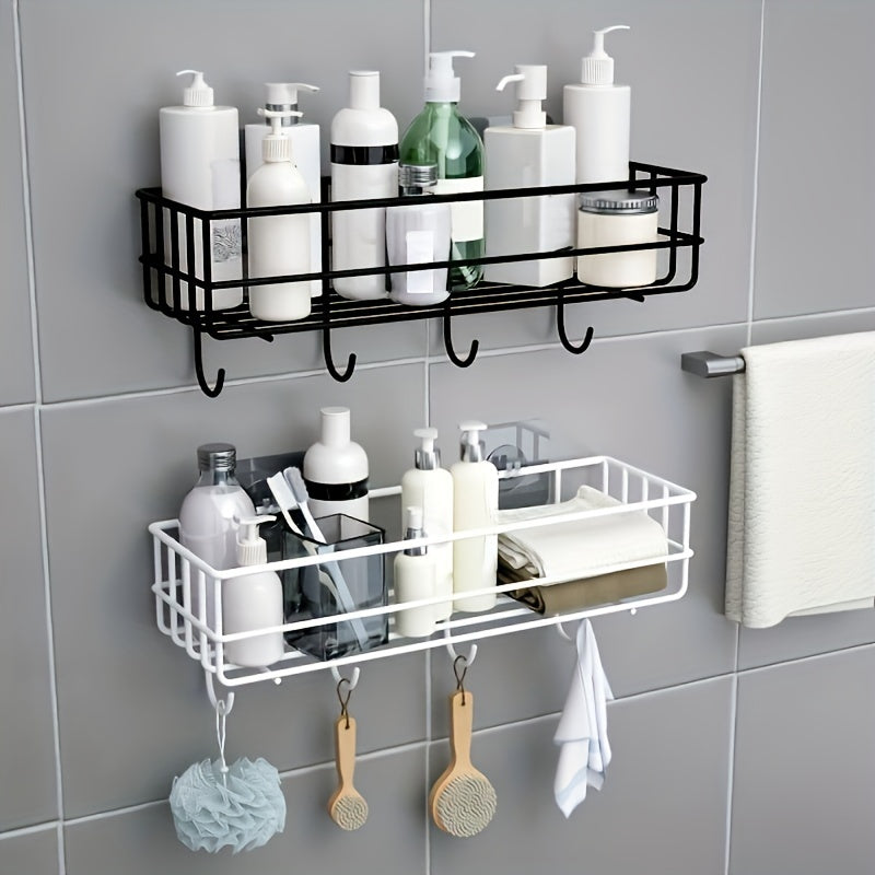 Organizador de baño de pared con ganchos