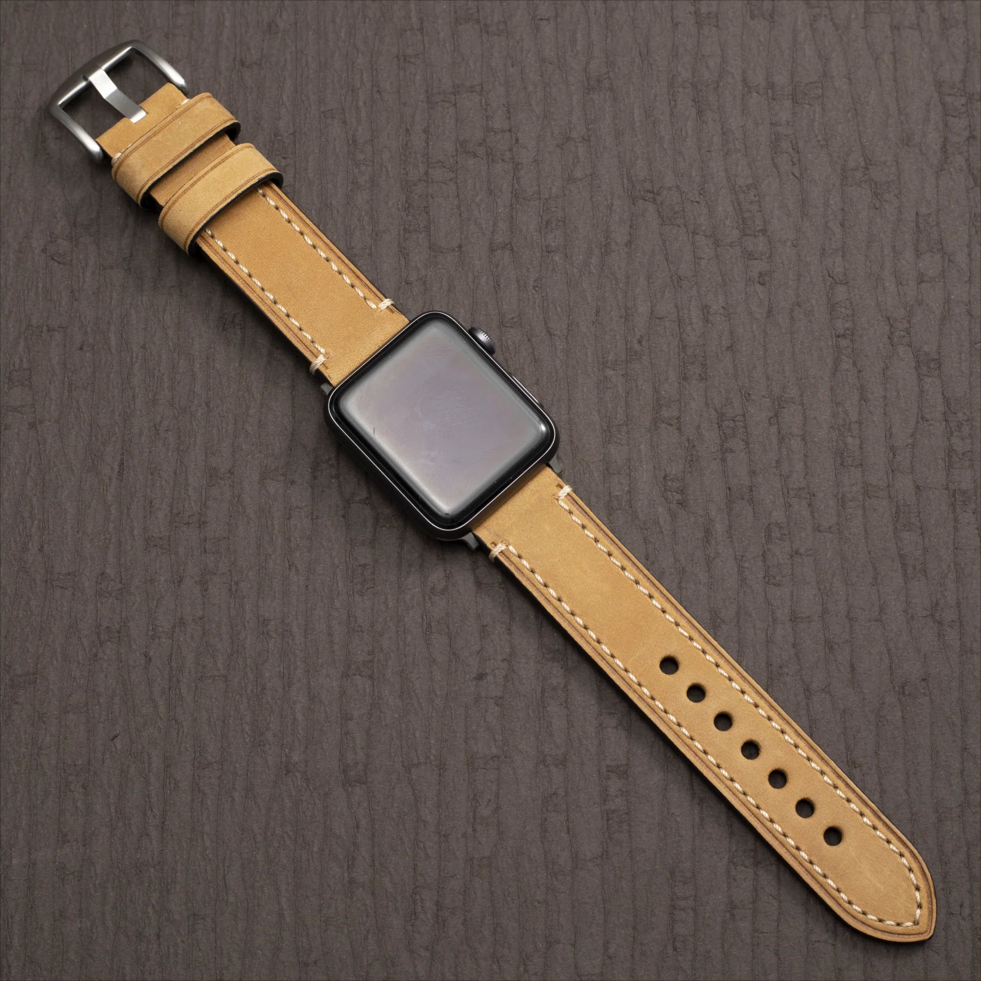 Premium kalfsleren band voor Apple Watch