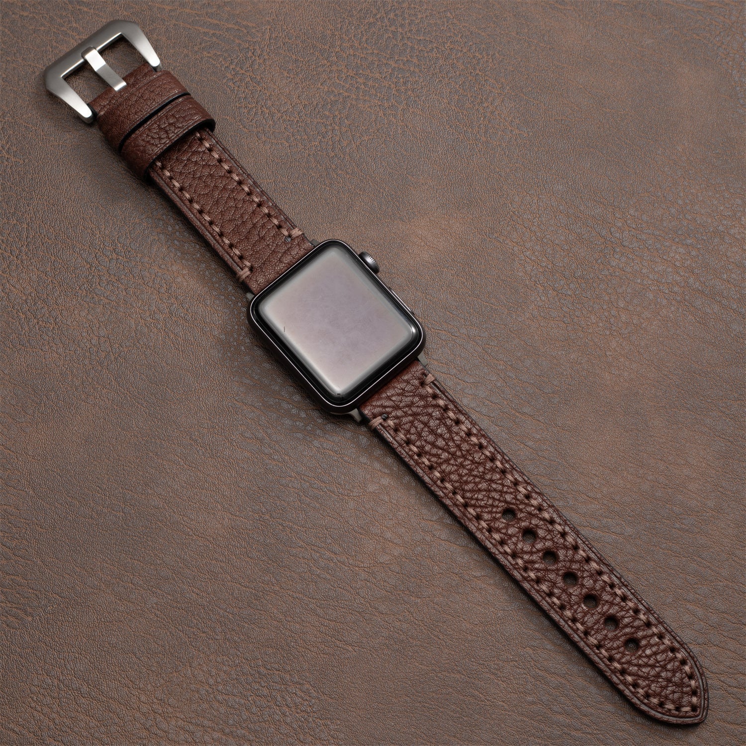 Sangle en cuir pleine fleur pour Apple Watch