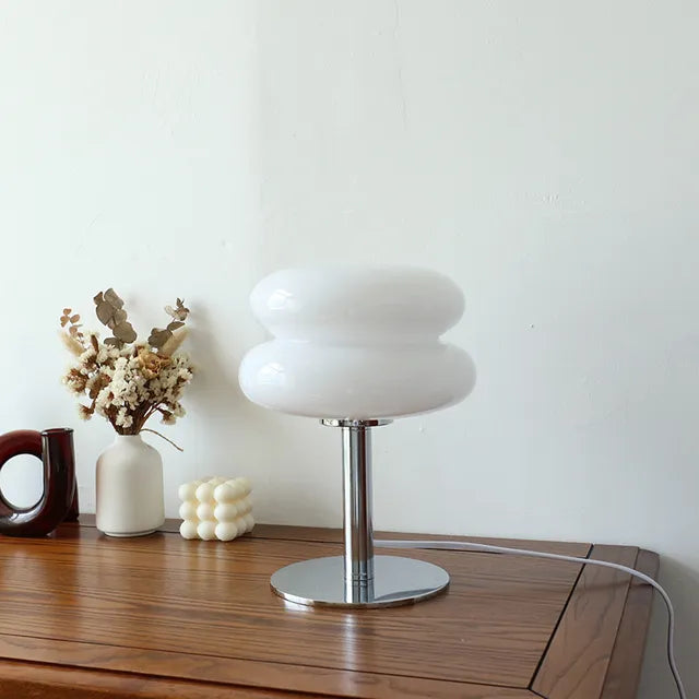 SweetGlow - Lampe de table en verre Macaron