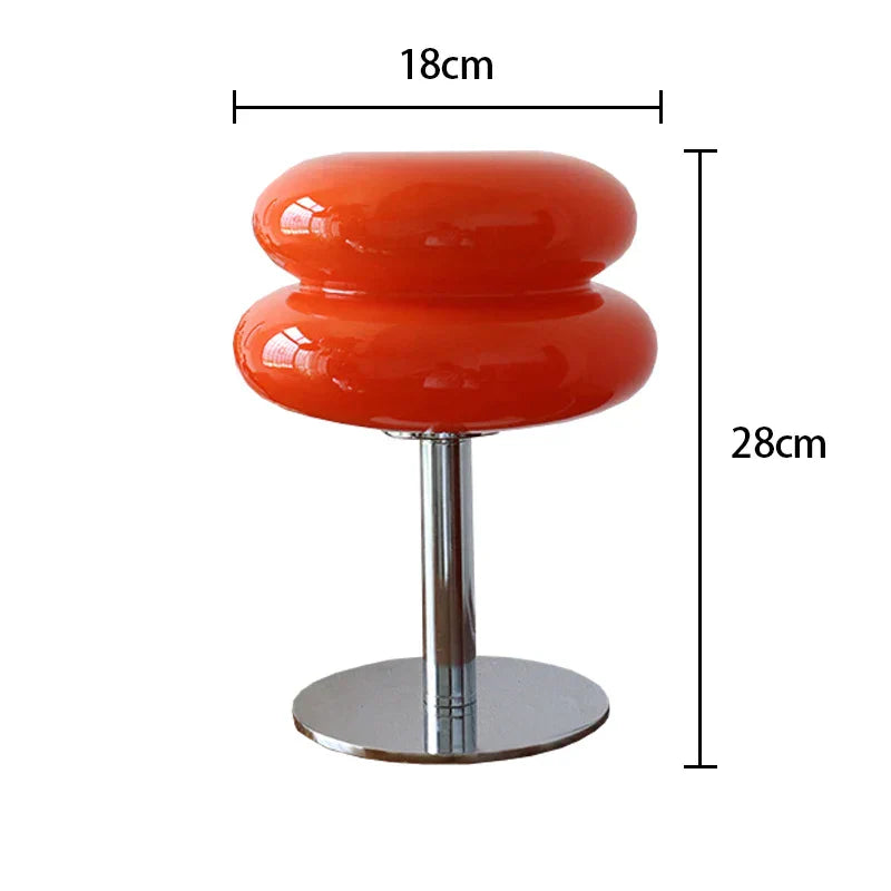 SweetGlow - Lampe de table en verre Macaron