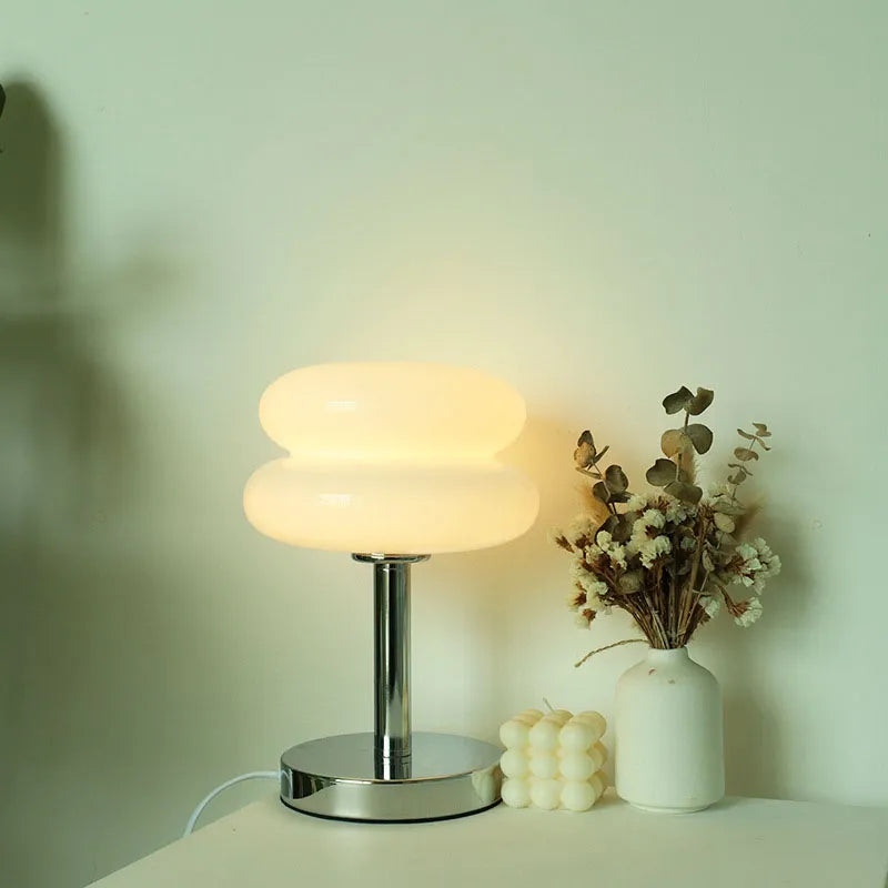 SweetGlow - Lampe de table en verre Macaron