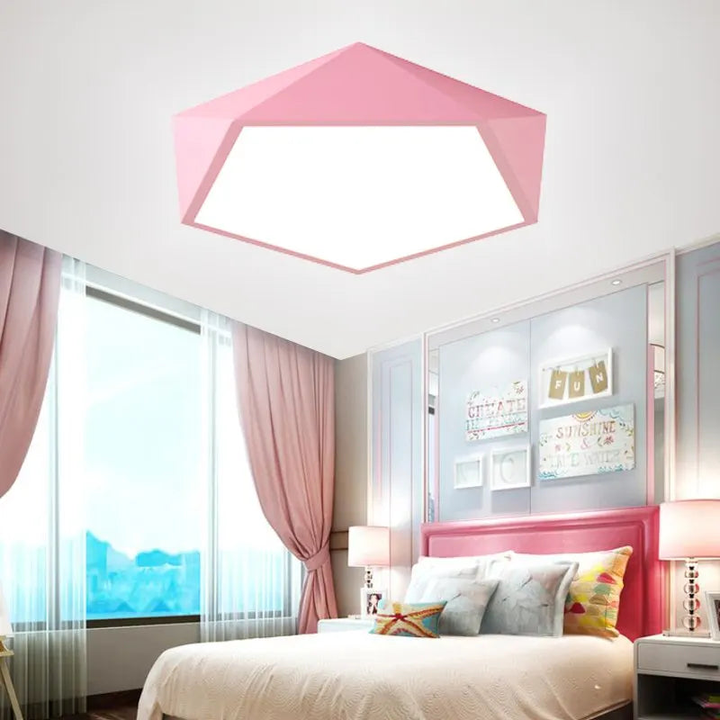 LuminaPolygon - Pentagonal ceiling light Macaron