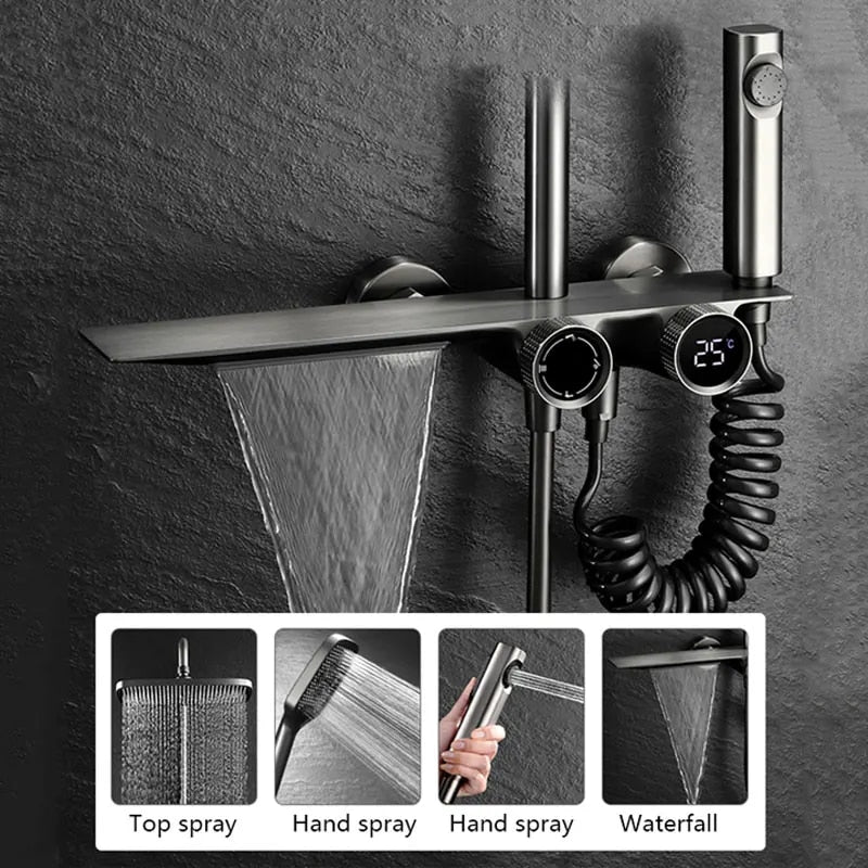 Wall-mounted Bath Mixer Shower System