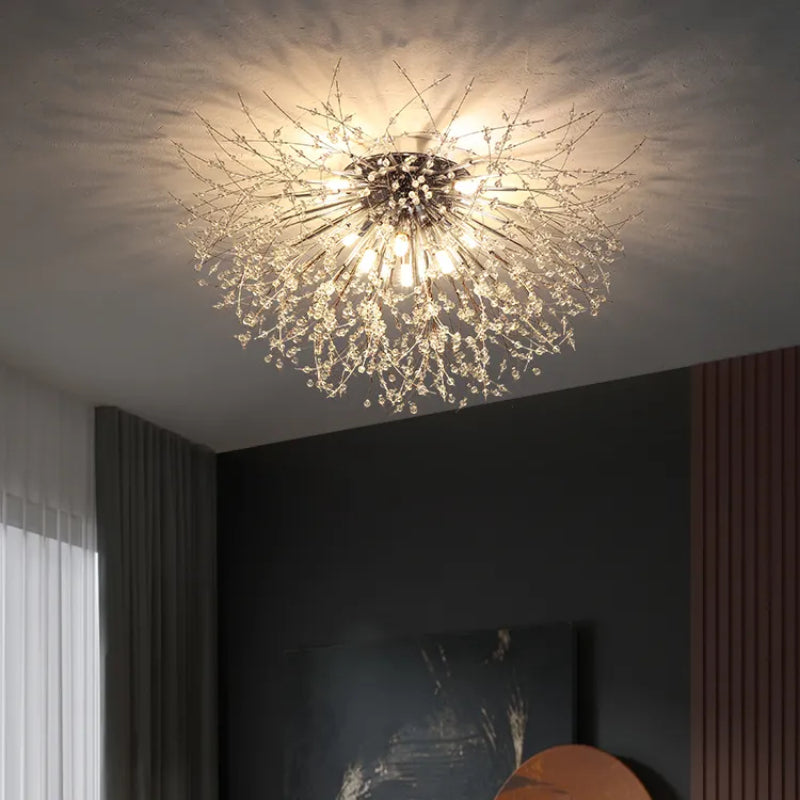 Luzes Pendentes LED Elegantes Luna - Metal Branco e Dourado para Sala de Estar e Sala de Jantar