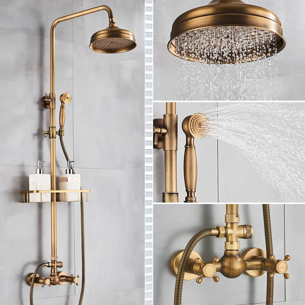 Luxury Antique Brass Shower Faucet