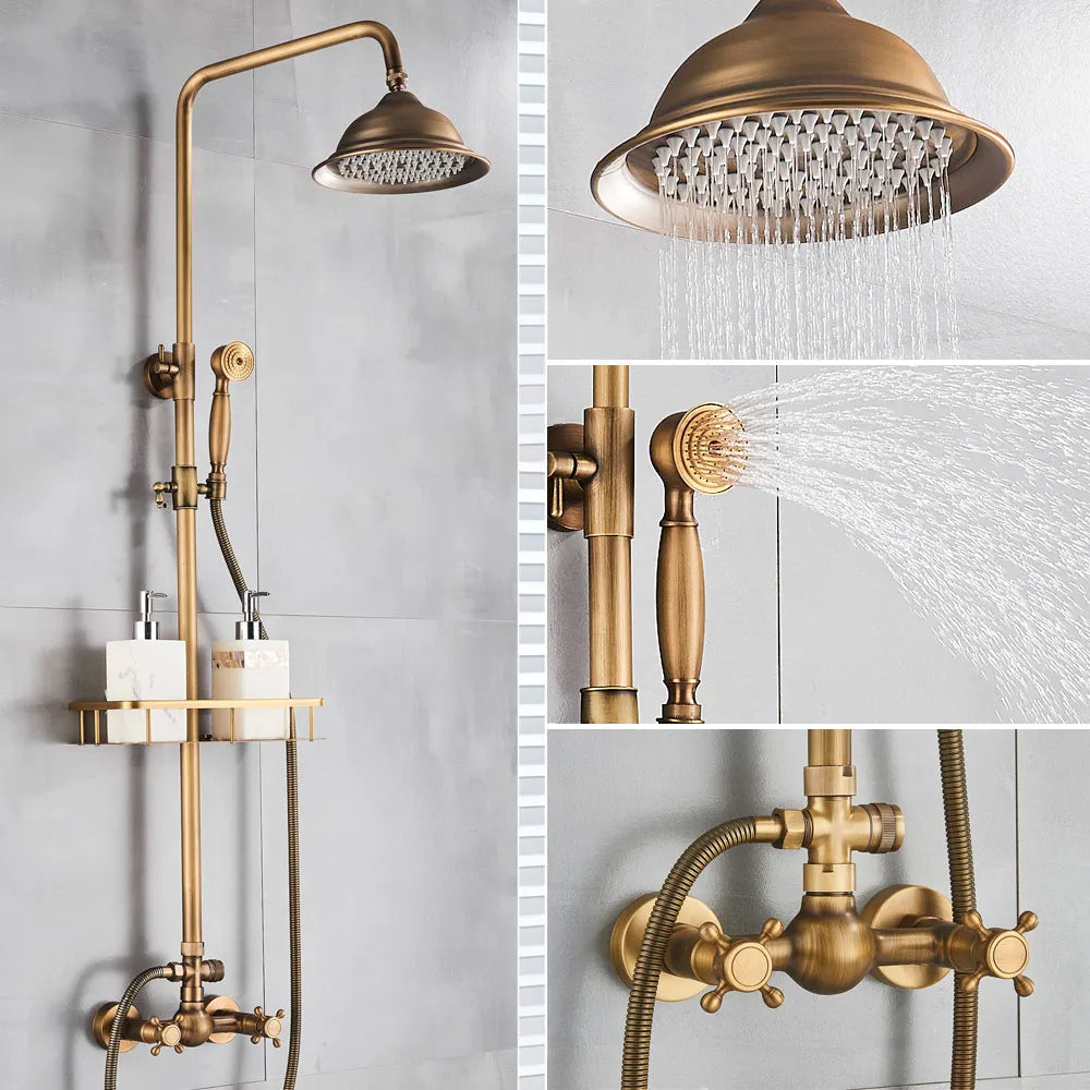 Luxury Antique Brass Shower Faucet