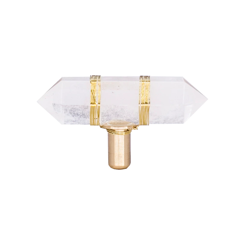 Elegance Crystal Brass Cabinet Knob