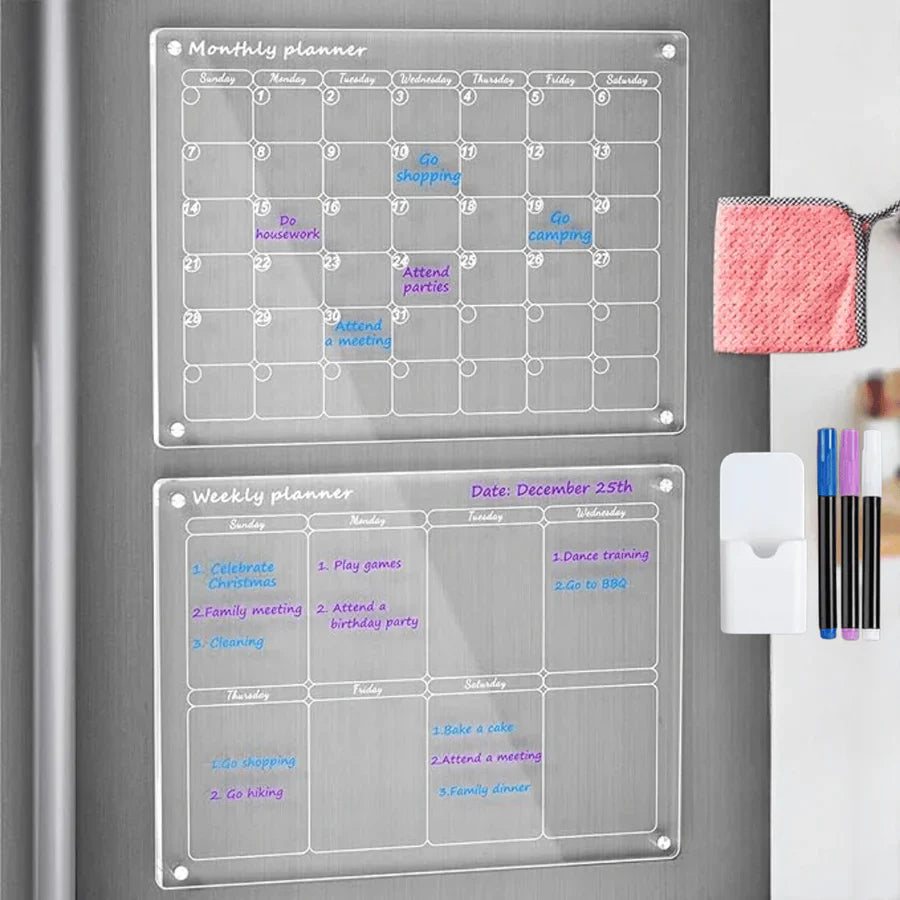 MAGNETISK AKRYL KALENDER & PLANLEGGER